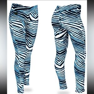 NFL Majestic Carolina Panthers Zebra Print Leggings
